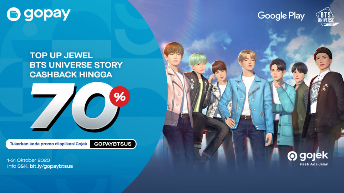 Jajal game BTS Universe Story dan dapatkan promo menarik dari GoPay!