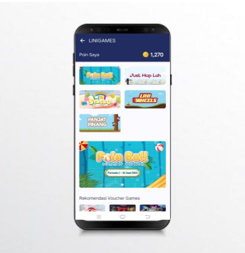 Fitur Linigames pada aplikasi Linipoin