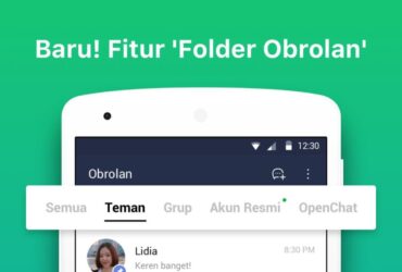 Chat LINE bisa dikelompokkan dalam Folder Obrolan Terpisah