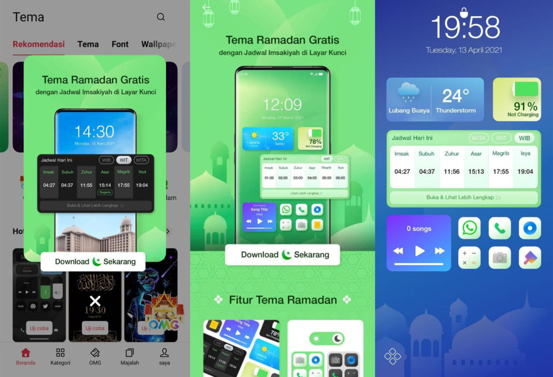 OPPO Rilis Tema Khusus Ramadan untuk Perangkat Seri A54