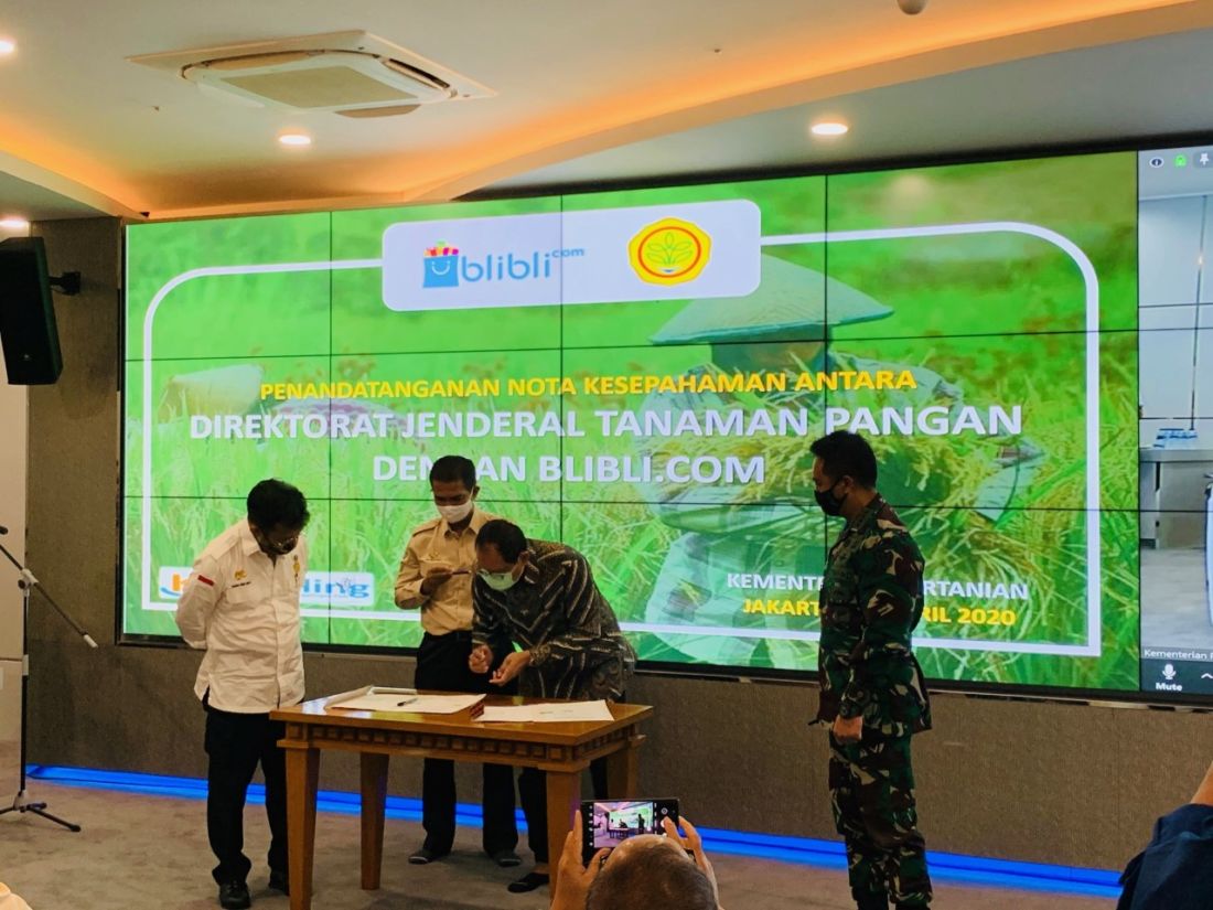 Penandatanganan MOU Direktorat Jederal Tanaman Pangan dengan Blibli 3